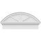 Ekena Millwork Segment Arch 3 Spoke Architectural Grade PVC Combination Pediment, 30"W x 14-3/8"H x 2-3/4"P PEDPC030X145SEG03 - alternate 2
